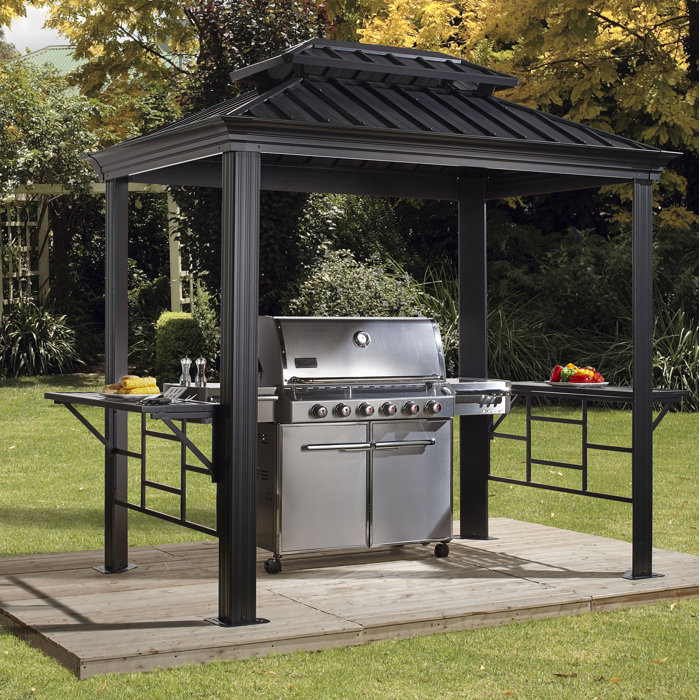Sojag BBQ Messina 8 Ft. W x 6 Ft. D Aluminum Grill Gazebo Wayfair